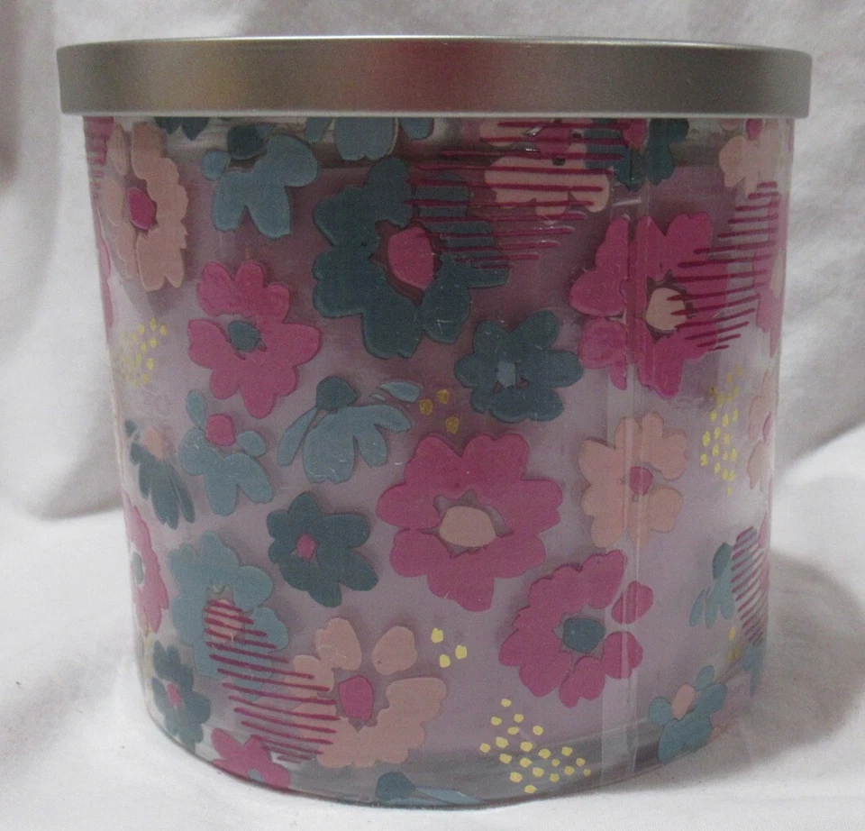 Yankee Candle tarro de 3 mechas 14,5 oz "Te amo" orquídea salvaje primavera púrpura Foto 3 de 4