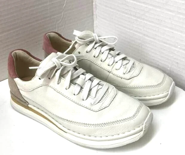 Clarks Women's Craft Run Lace White Suede Casual Sneaker Shoes Size 8.5 - Image 3 of 4