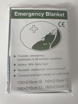 Emergency Mylar Blankets 130*210 Cm Large Reusable Thermal - View #8