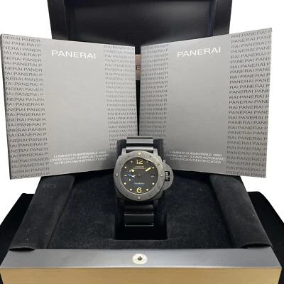 Panerai Luminor Submersible 1950 3 Tag Carbotech Schwarzes Ziffernblatt Uhr - Bild 1 von 4