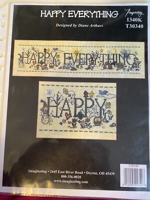 USED Counted Cross Stitch Chart HAPPY EVERYTHING by Imaginating-Diane Arthurs