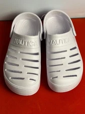 Nautica River Edge Unsex White Clog Slip On, size 7 (w) 5 (y) NWOT