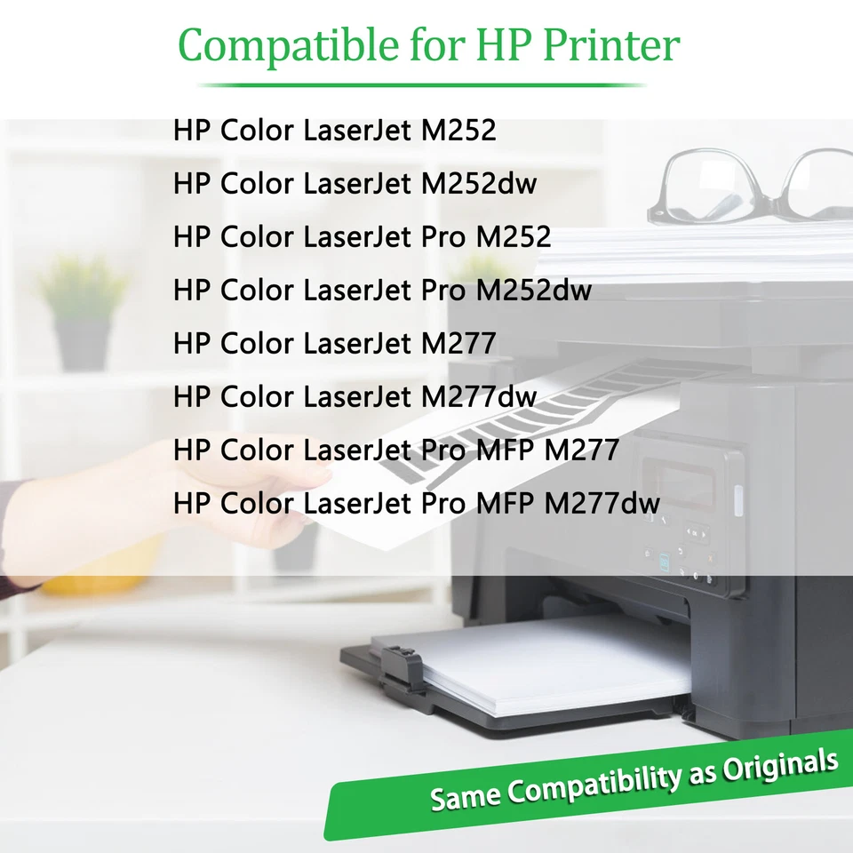 4PK CF400A 201A Toner Cartridges Black & Color Set For HP LaserJet M252dw M277dw - Image 2 of 4