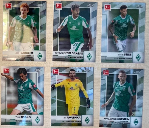 Topps Chrome Bundesliga 2020-2021 - SV Werder Bremen - BASE SET - Komplett