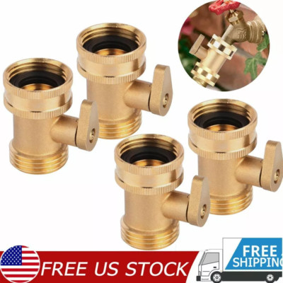 1-4pcs 3/4'' Brass Garden Hose Shut Off Valve Water Pipe Faucet Connector Handy
