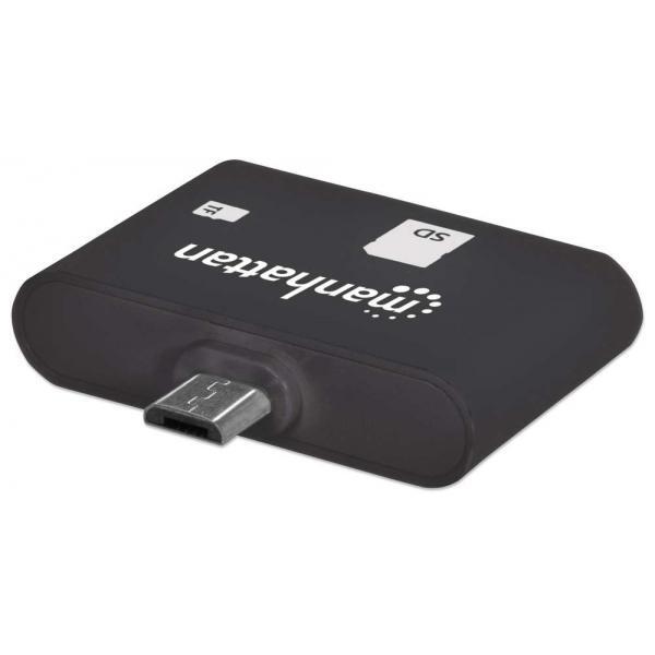 Manhattan Mini Lettore Micro USB di Memorie SD/MicroSD per Smartphone e Tablet