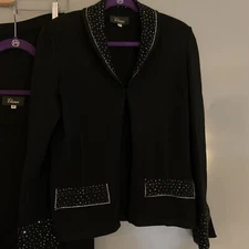 AMAZING! Elana By Tanner Size Medium- KNIT EVENING Long Skirt, Shell & Jacket