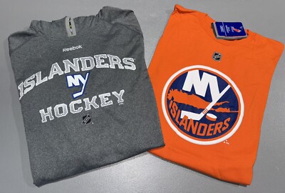 Combo Lot of 2 Men s New York Islanders Stadium Series Hoodie & Orange S/S Tee M