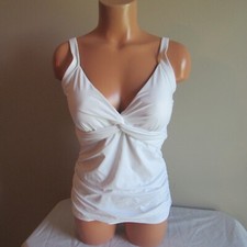 Tommy Bahama Pearl Twist UW Tankini Swim Top White Large NWT