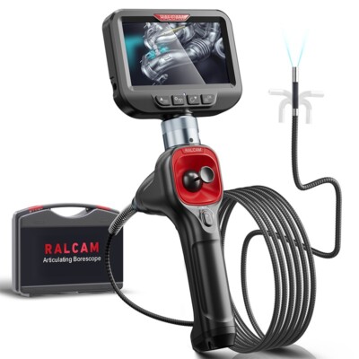 Ralcam Articulating Borescope 4-Way 360° Industrial Endoscope Camera Semi Rigid