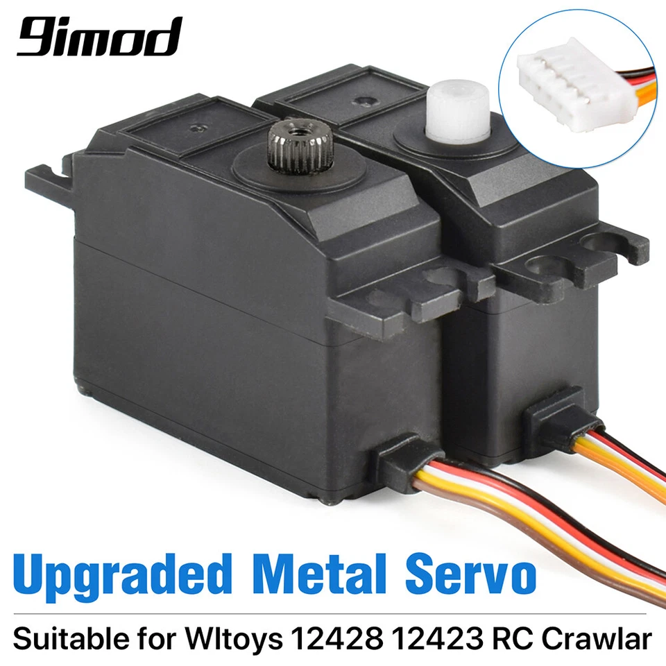 Metal Gear Servo Upgraded Parts for Wltoys 1/12 12428 12423 RC Desert Short Car - Image 3 of 4