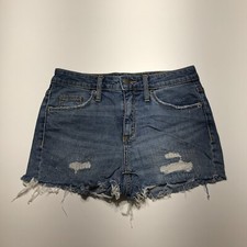Universal Thread Jean Shorts Womens 2/26R Tattered Destroyed High-Rise Shortie