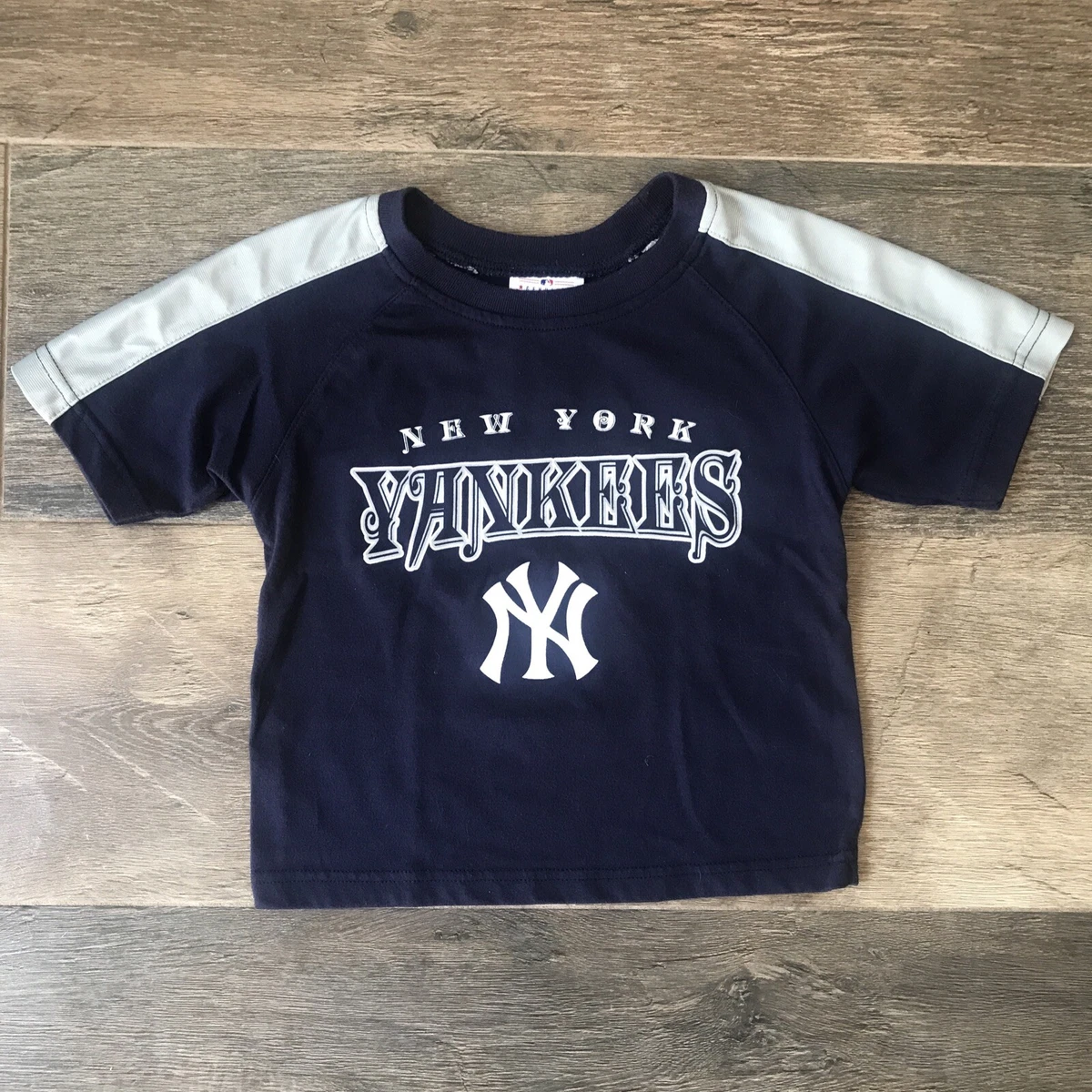 NY Yankees T Shirt 3T Blue Short Sleeves Shirt Team Athletics