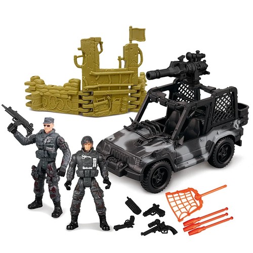 DIY Special Army Forces Toys Fort Land Vehicle Military Weapon Soldiers War Play
