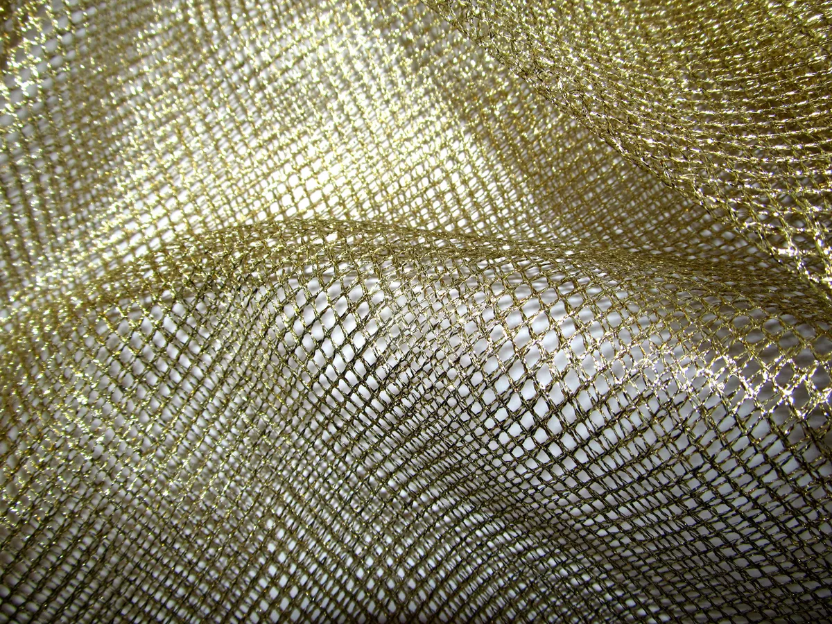 Metallic Gold & Silver Mesh Net Fabric