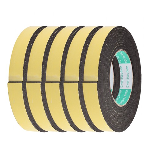 Ruban Mousse éponge Noir Ou Jaune, 30 Mm De Large, 10 Mm D'épaisseur, 2 Mètres De Long | Antichoc, Isolant, Facile à Coller