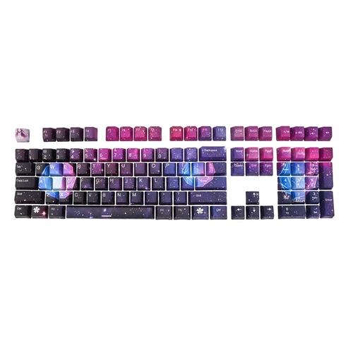 108 Keys Customized Starry Sky Key Cap PBT Dye Subbed Keycap OEM Profile Key