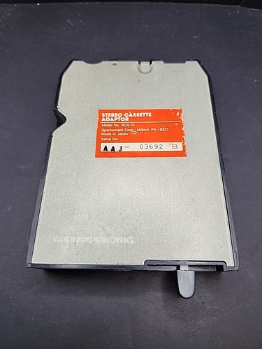 SPARKOMATIC 8 Track Stereo Cassette Adaptor w/ Protective Sleeve SCA10 UNTESTED - Picture 3 of 9