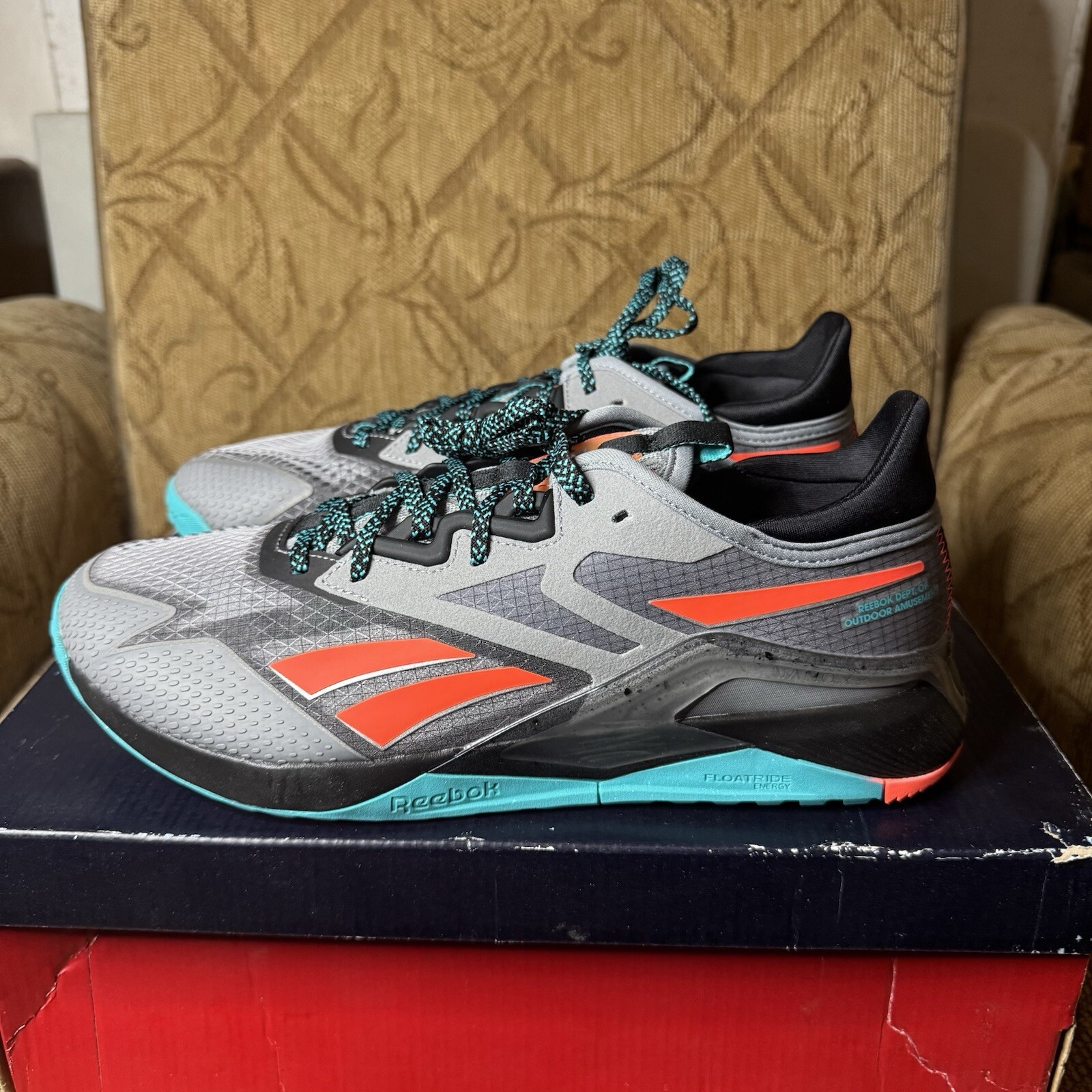 Reebok Men's Nano X2 TR Adventure Sneakers Blue Gray Shoe Size 10.5 GY2117