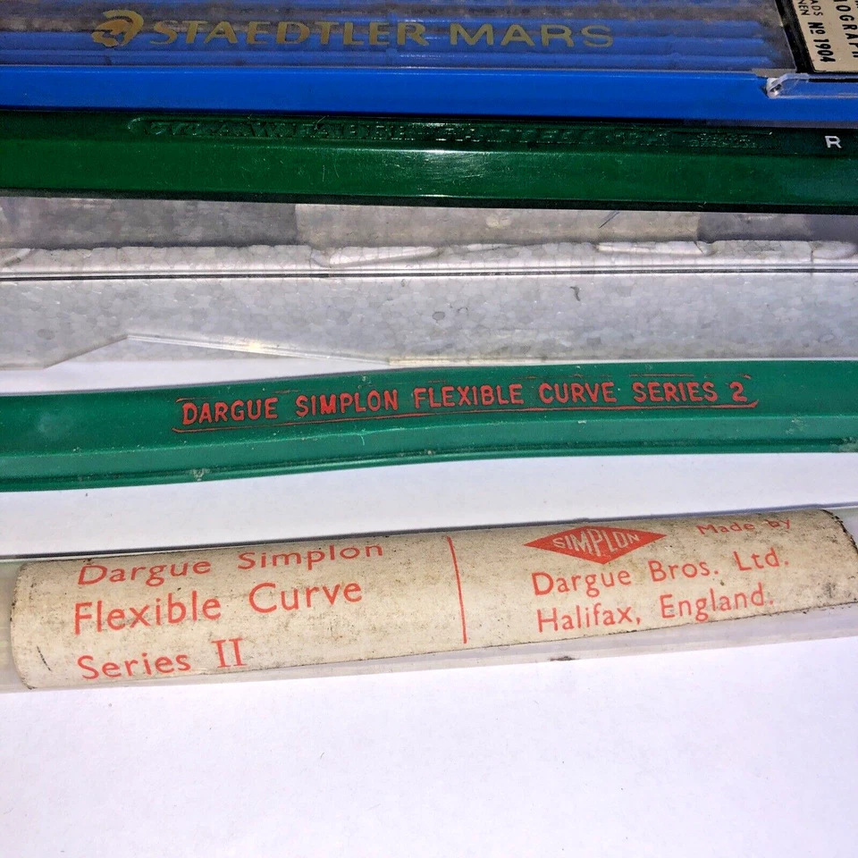 Paquete de 12 plomo de dibujo Staedtler-Marte de colección + lápiz Faber Castell + curva Dargue Foto 2 de 4