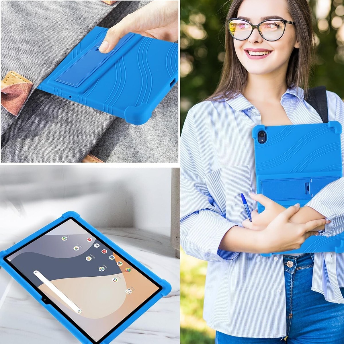 Custodia Folio Con Supporto E Luce Per Tablet Walmart Onn – 7 8 10.1 11 12.1 Pollici - Foto 4