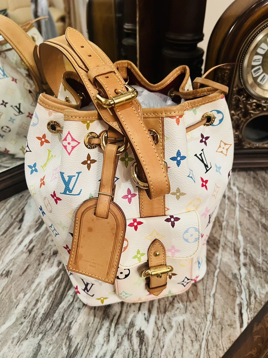 Louis Vuitton Monogram Multicolor Petit Noe Shoulder Bag M42229 White