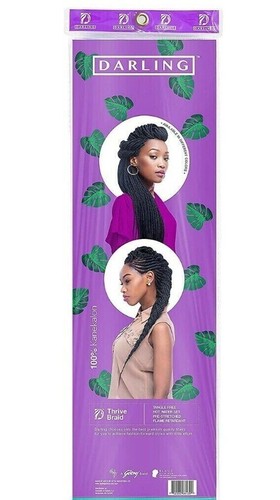 Darling Thrive Braid 3X Pre-stretched Braiding Hair Extensions, 52 Inch Color 1B - Picture 5 of 6