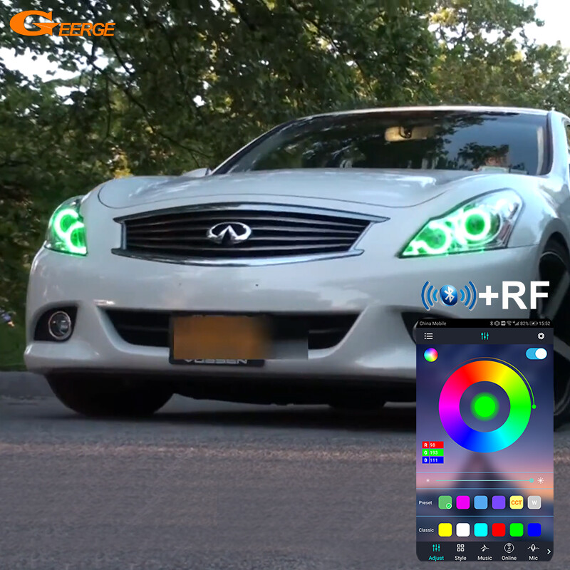 For INFINITI G25 G35 G37 Q40 Multi Color RGB LED Angel Eyes