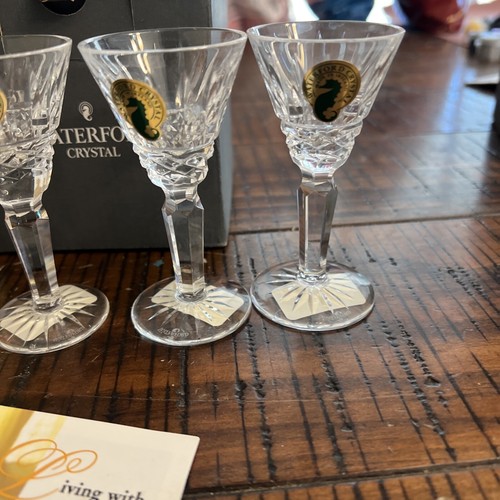New In Box Waterford Crystal Maeve Pattern Cordial Glasses 4 glasses W6046781800 - Picture 4 of 11