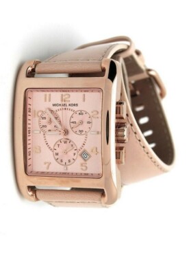 NIB MICHAEL KORS LADIES WATCH DAVENPORT ROSE GOLD LEATHER DOUBLE WRAP MK2225 Mk6282 Sawyer Womens Rose Gold Chronograph Watch - Etsy main image 4