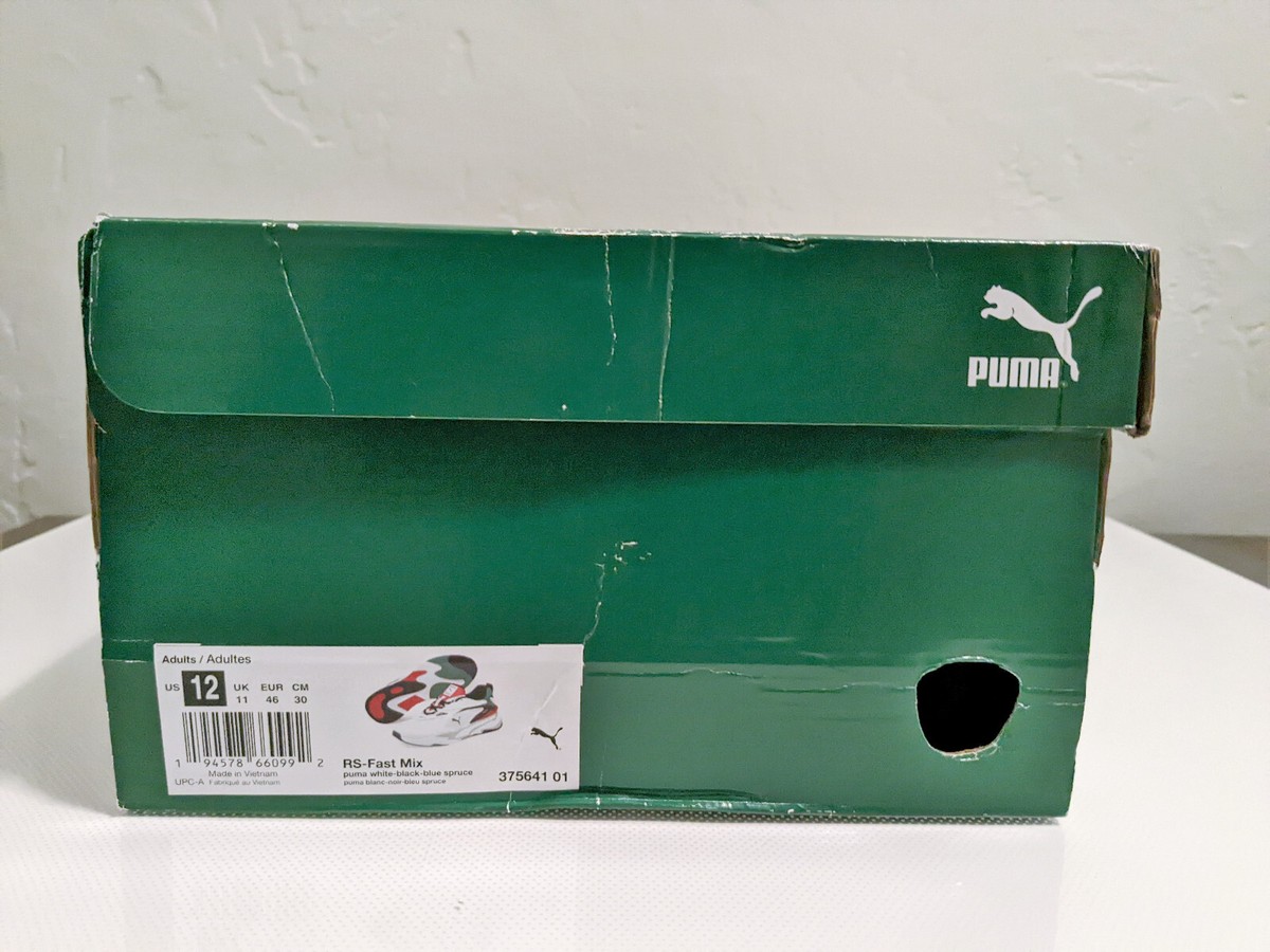 Puma RS-Fast Mix White Black Red Green 375641 01 Men's Shoe Puma RS-Fast Mix White Black Red Green 375641 01 Men's Shoe