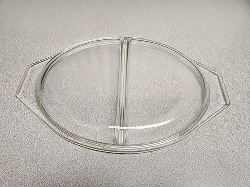 Pyrex Divided Casserole 945C 29 LID / LID ONLY Clear Glass