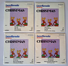 Christmas LaserKaraoke Vol. 2, 3, 4, 7 8" Laserdisc LD Lot - 4 Discs w/ Songs