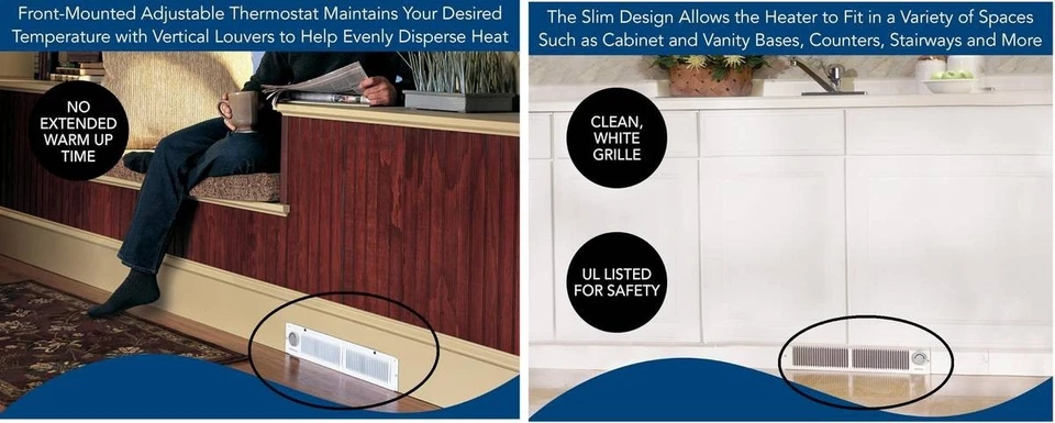 Broan-NuTone Kickspace 112 Heater 150 sq-ft at Factory Wired Voltage 240V (31A) - Image 2 of 2