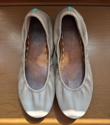 Tieks Leather Foldable Ballet Flats taupe Slip-On Women s 7