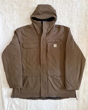 Carhartt Super Dux Jacket XXL Tall Brown Hooded Work Coat NWOT