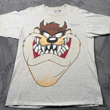 Vintage 1993 Warner Bros Jerzees Looney Tunes Tasmanian Devil T-Shirt Mens Large