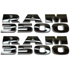 Set of 2 OEM 11-26 RAM 3500 + Promaster Chrome Door Emblem Nameplate 68211223AA