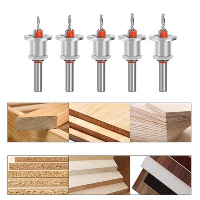 5Pcs Precisions Adjustable Countersink Drill Bit for Accurate Hole Drilling Tool