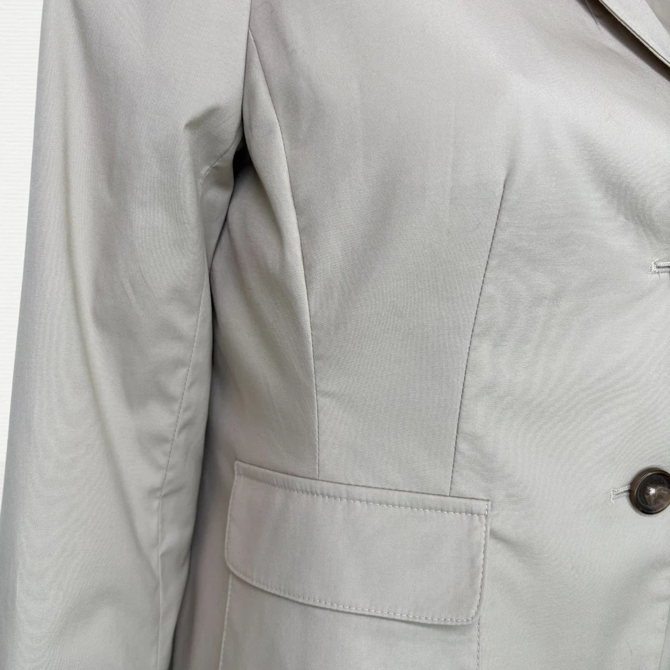 Blazer Brooks Brothers Mujer 10P Algodón Pecho Único Ajuste Milano Beige Oficina Foto 3 de 4
