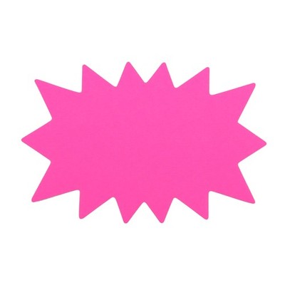 SSWBasics Multi-Colored Fluorescent Solar Burst Sign Cards - 9''W x 6''H - Pack