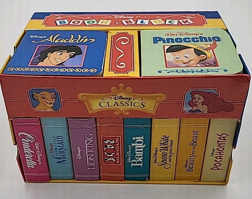 ヴィンテージディズニー・洋書 Vintage 1999 Disney Classics Book Block - 10 Small Books - Lion