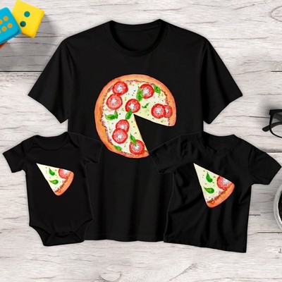 Herren und Kinder Pizza Slice lustiges Vatertag T-Shirt Tee Baby Strampler...