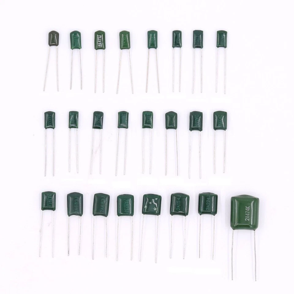 Kit d'assortiment de condensateurs à film polyester Mylar, 660 pièces, 24 - Photo 2/4