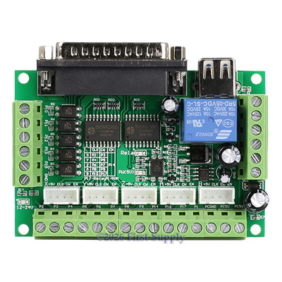 Upgrade 5 Axis Cnc Breakout Board For Microstepper Driver Controller + USB Cable