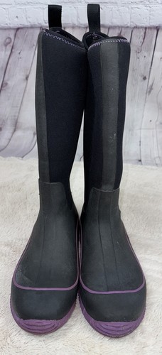 THE ORIGINAL MUCK BOOT COMPANY Hale Boots Black Purple Waterproof Women’s Size 9 - Picture 3 of 7
