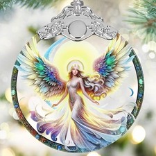 Jocidea Stained Glass Hanging Decor - Christmas Tree Ornaments - Gifts Angel
