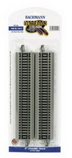 Bachmann 44511 HO Nickel Silver 9" Straight Track E-Z Track Sections Pack of 4 
