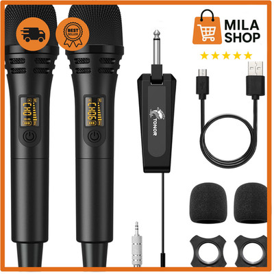 Kabelloses Mikrofon Set UHF TW320 60m Reichweite Funkmikrofon DJ Karaoke Bühne