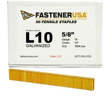5/8" LEG x 1/4" CROWN 18GA GALV L10 STAPLES 5,000ct | L10